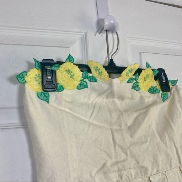 Fanm Mon Lorr Dress Manmzel Collection ivory white Embroidered XS